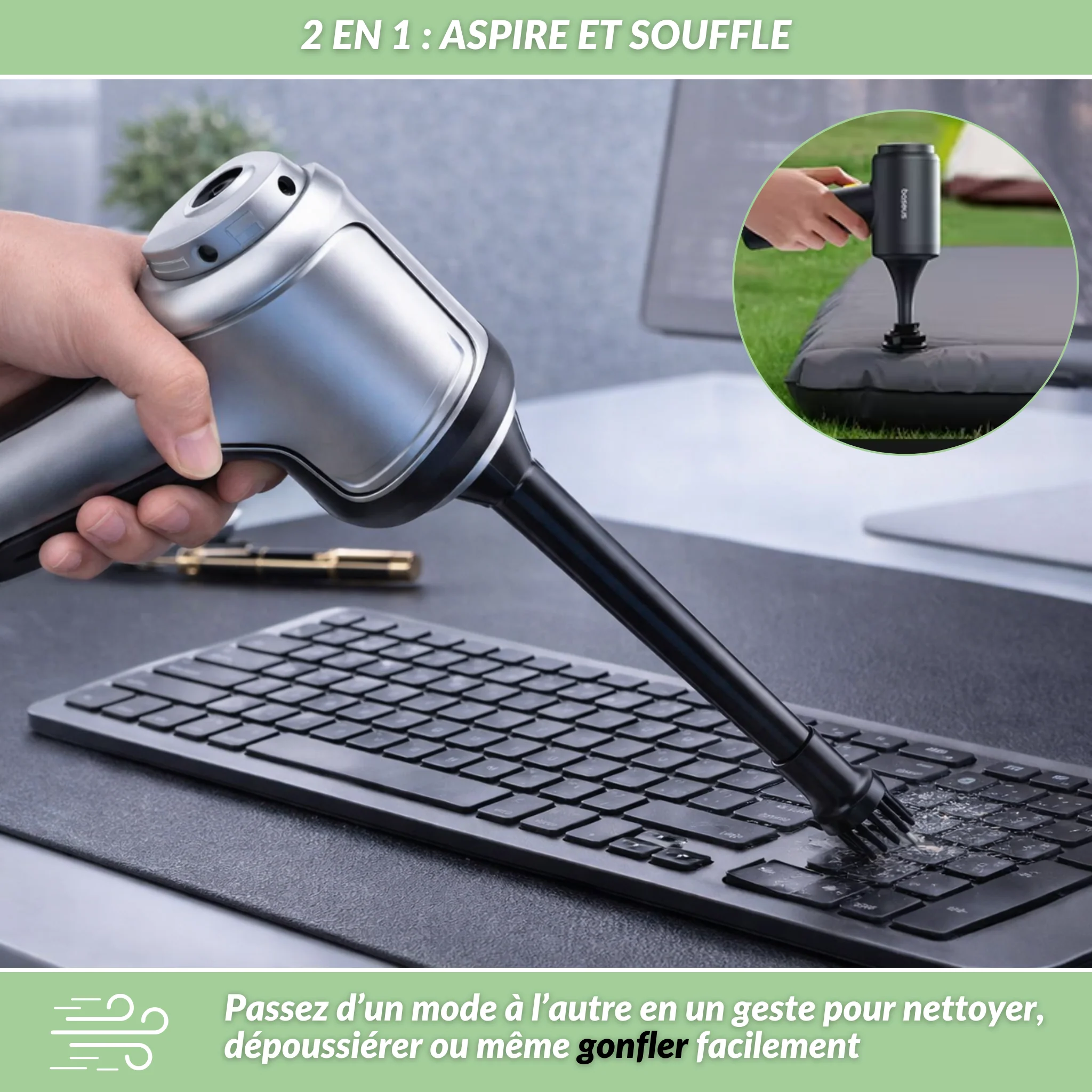 TotalClean Pro | Aspirateur souffleur sans fil puissant pour voiture et maison - Image 5