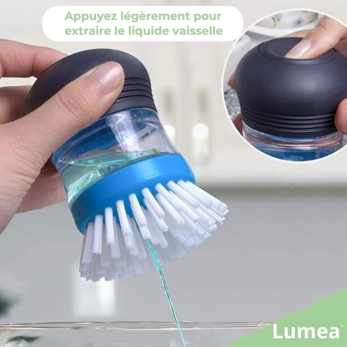 Brosse vaisselle avec distributeur de liquide vaisselle - Image 2