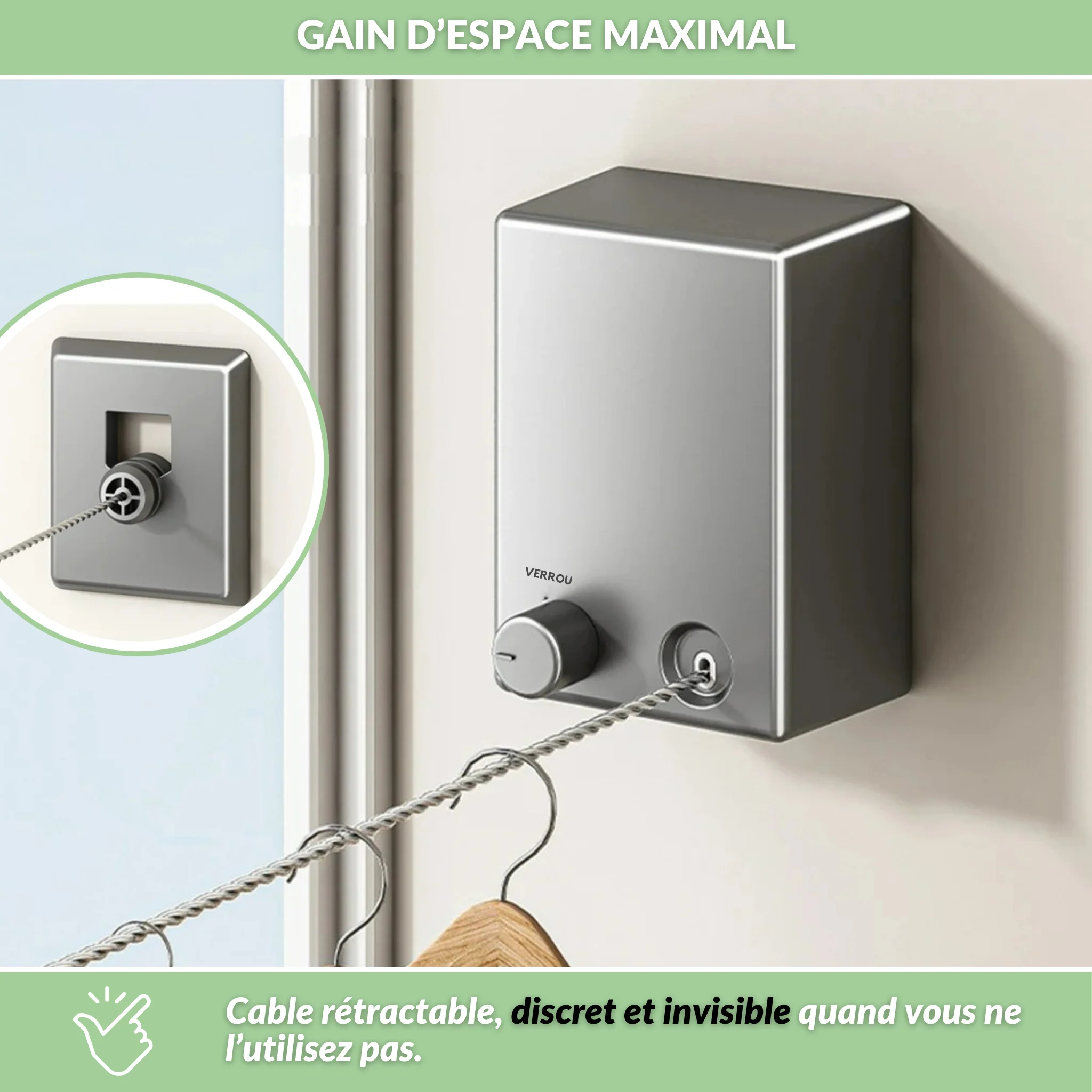 Filéo® - La Corde à linge rétractable grande capacité - Image 2
