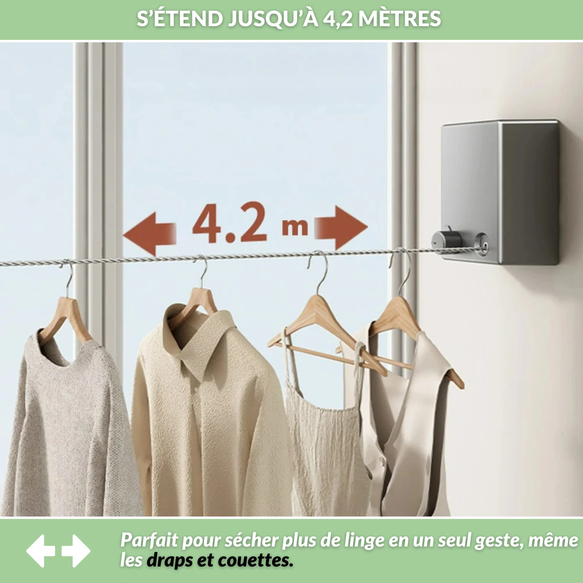 Filéo® - La Corde à linge rétractable grande capacité - Image 3