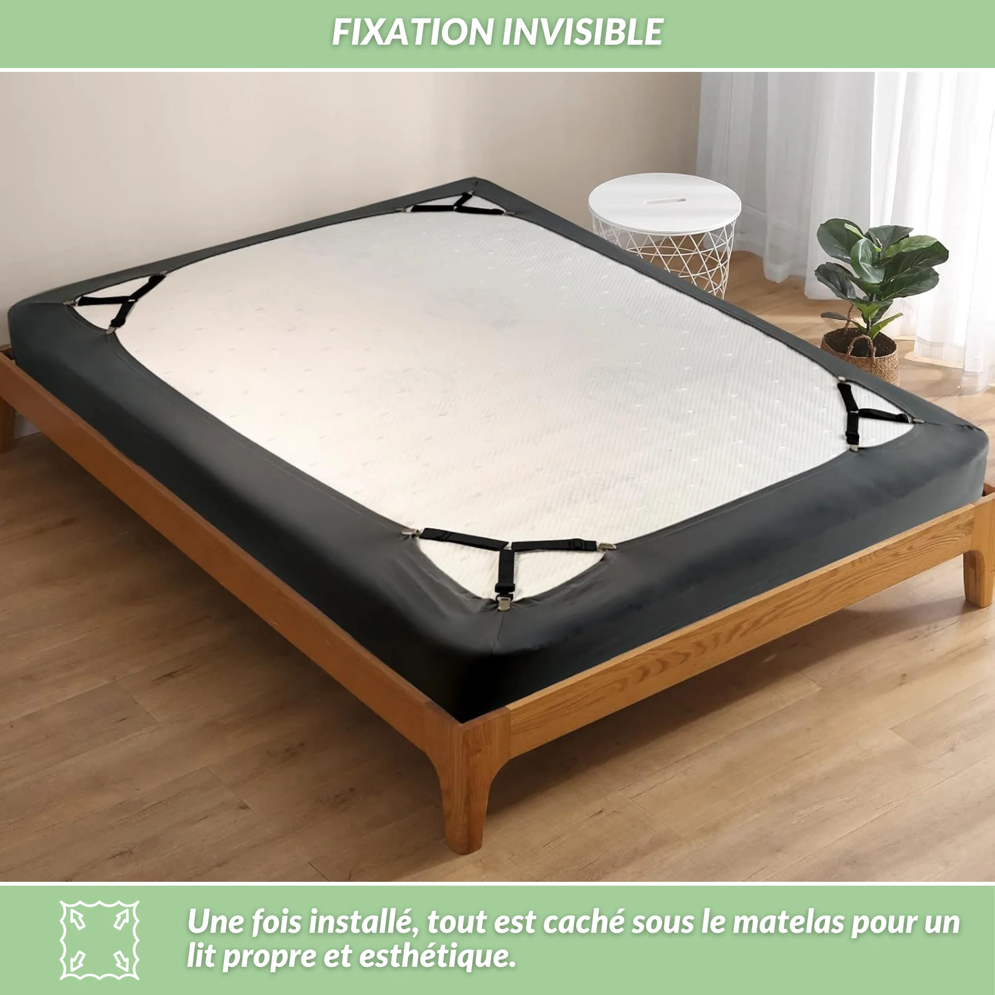 Fixeo | Tendeurs pour drap housse avec attaches faciles - Image 6
