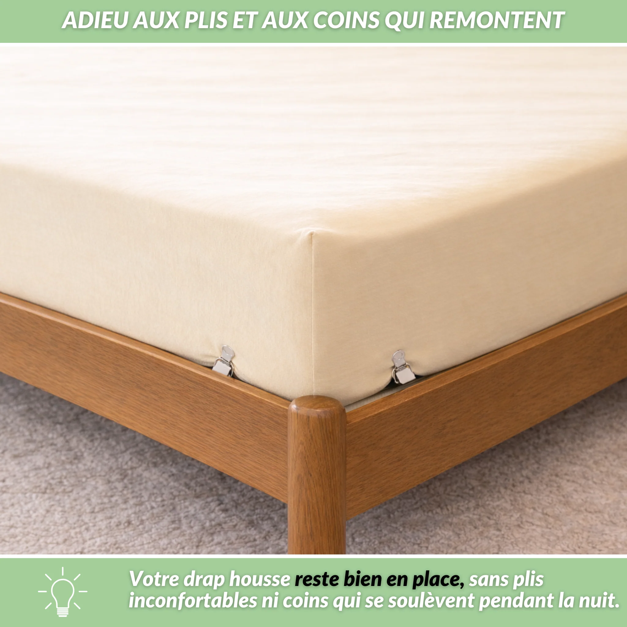 Fixeo | Tendeurs pour drap housse avec attaches faciles - Image 8