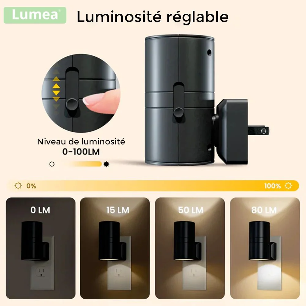 Lampe LED murale | Luminosité réglable et détecteur de luminosité - Image 4
