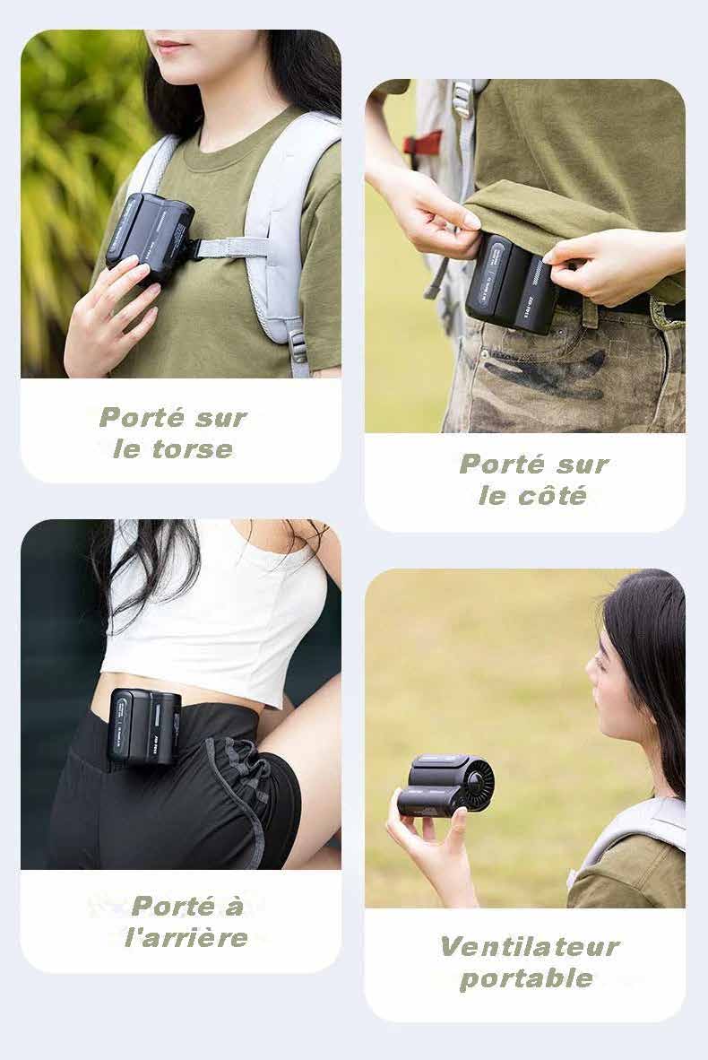 MINI VENTILATEUR PORTABLE AVEC ATTACHE CEINTURE - Image 7